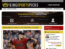 Tablet Screenshot of kingsportspicks.com